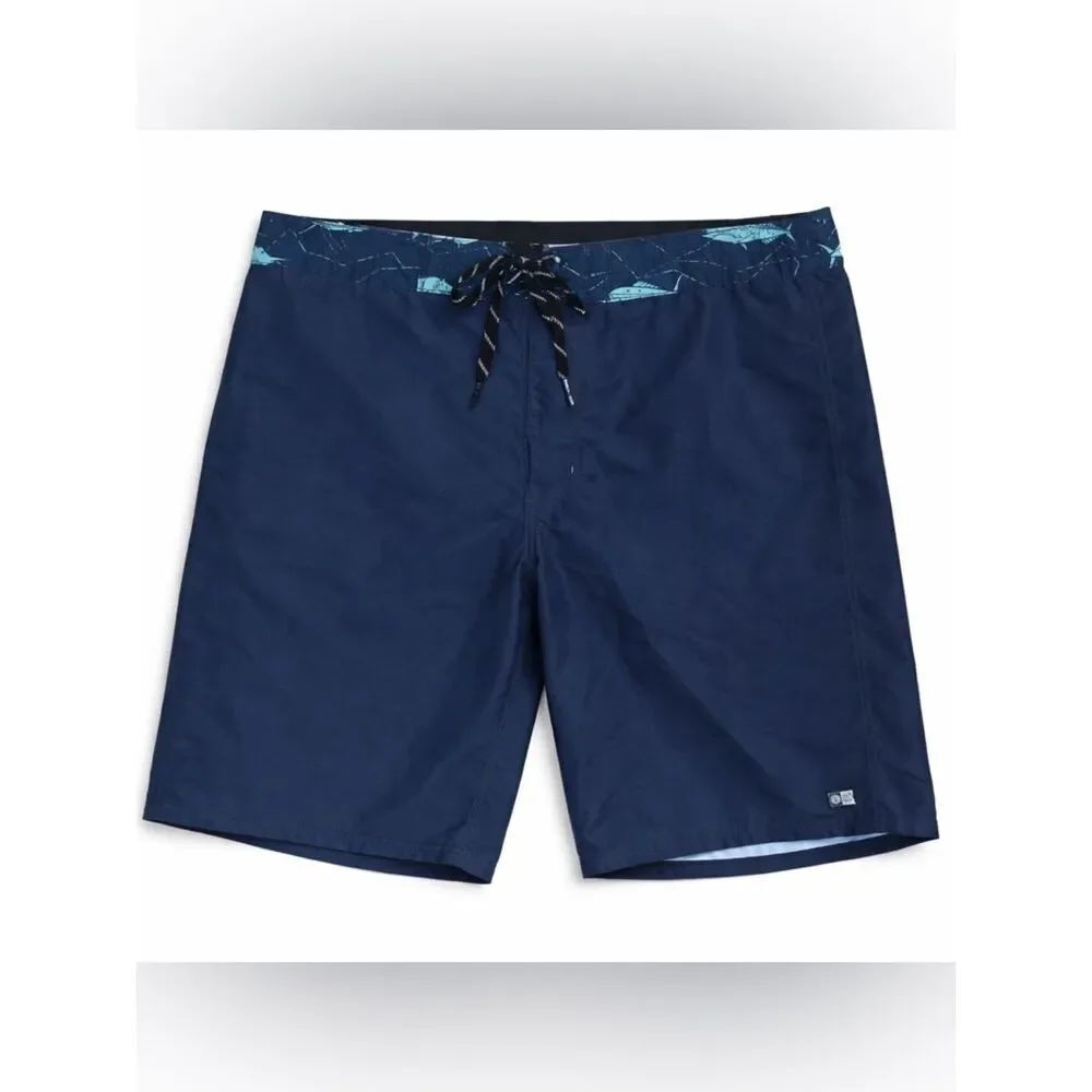 Salty Crew Flyer Boardshorts Mens 32 Navy Blue Surf Swim Hybrid Shorts
